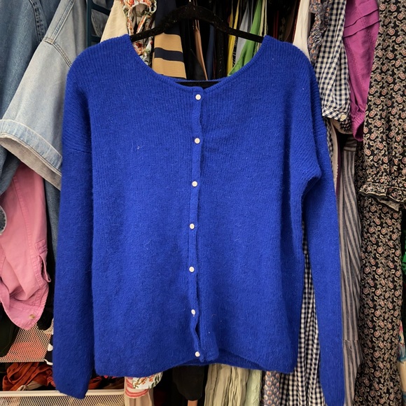 Sezane - Gaspard Cardigan in Royal Blue - Picture 2 of 4